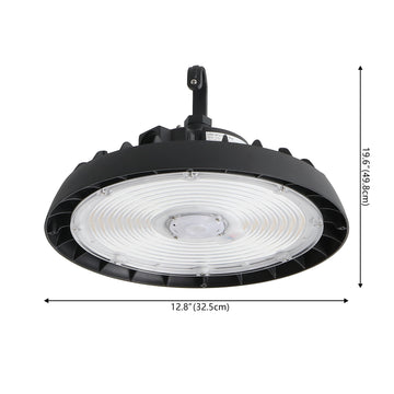 12 in. 200-Watt Integrated LED High Bay Indoor/Outdoor UFO Light with 26000 Lumens 5000K